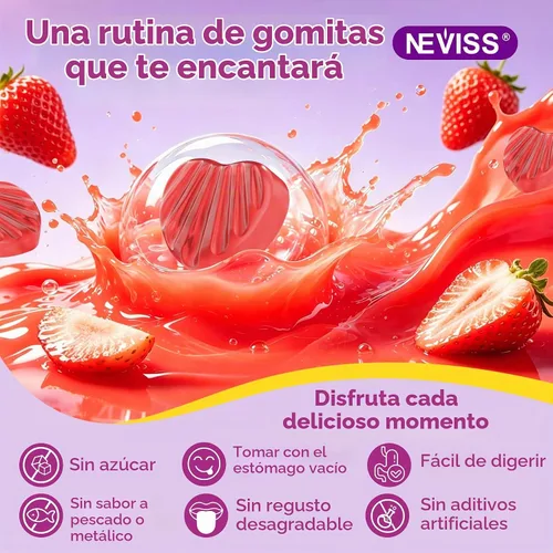 Vista 9 de NEVISS Bariatric Multivitamin with 45mg Iron Gummies for Women Men 120Ct