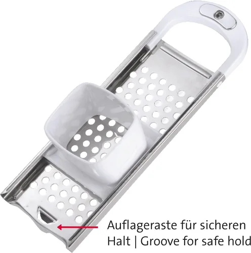 Vista 3 de Westmark 611222E6 - Cortador de spaetzle con trineo de masa, botón y 1 cucharón, acero inoxidable/ABS/PA, blanco/plata/negro