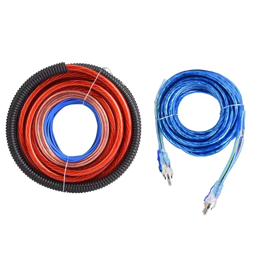 Vista 6 de Akozon 4 calibre 2800 W coche audio subwoofer amplificador altavoz instalación cable cable kit traje