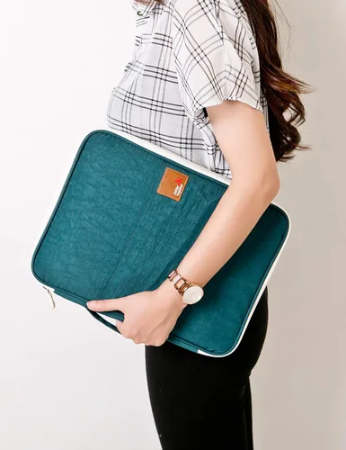 Vista 8 de Documento A4 Bolsa Estuche Impermeable Organizador Portafolio Oficina Viaje Cremallera Multi-Función Bolsa