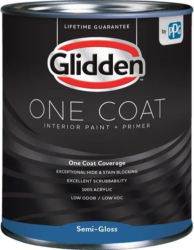 Vista 299 de Glidden Pintura Interior + Imprimación: Gris/Plata Antigua, Una Capa, Satinado, 1 Galón