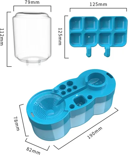 Vista 2 de Herramienta limpiadora de pinceles de pintura de ciclo de agua 4 en 1 Taza de enjuague a prueba de fugas mejorada 2025 con paleta y soporte
