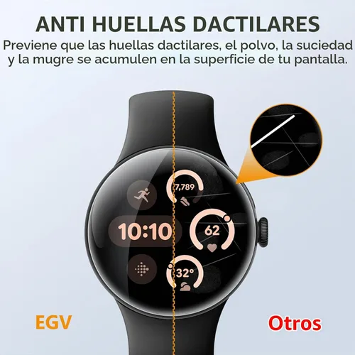 Vista 3 de EGV Paquete de 6 protectores de pantalla para Google Pixel Watch 5/4/3