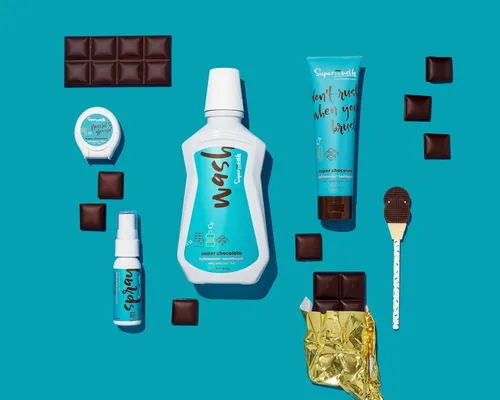 Vista 2 de SuperMouth® Hilo dental sin flúor, hilo dental expansible para eliminar la placa y soporte del esmalte, fórmula suave para niños, adultos y mujeres