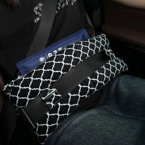 Vista 9 de Almohada para mastectomía, almohada para cinturón de seguridad post cirugía cardíaca, cojín para recuperación de histerectomía, recuperación de Negro