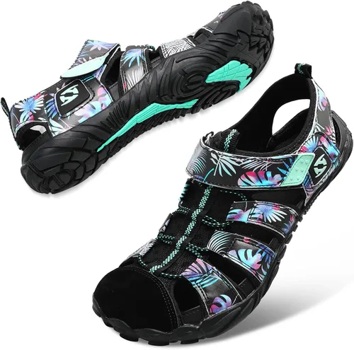 Vista 2 de JIASUQI Zapatos de agua atléticos para senderismo, descalzos, para natación, deportes, caminar, para mujeres y hombres