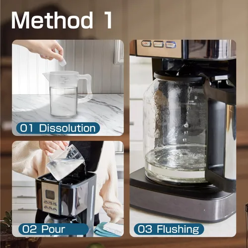 Vista 5 de CLEARALIF Tabletas descalcificadoras limpiadoras para cafetera, 24 unidades, sin perfume, para cafetera, funciona con todas las cafeteras
