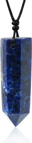Vista 12 de Runyangshi Colgantes de cristal curativo, collar de cuarzo de cristal natural de un solo punto, 6 facetas de chakras, piedra de reiki, energía