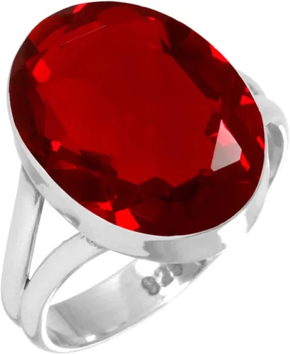 Vista 46 de Anillo hecho a mano de plata de ley 925 genuina grueso con piedras preciosas naturales ágata, cuarzo rosa, lapislázuli, ámbar ovalado, joyería
