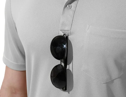 Vista 6 de TBMPOY Polo para hombre con bolsillo, manga corta, secado rápido, informal, para deportes al aire libre