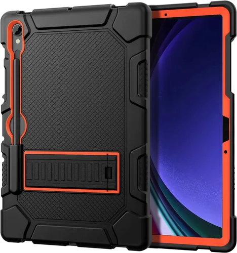 Vista 12 de Funda para Samsung Galaxy Tab S10 Lite/ S10 FE/ S9 FE 5G 10.9 Pulgadas/Galaxy Tab S9 11 Pulgadas 2023, Funda Protectora a Prueba de Golpes con Negro