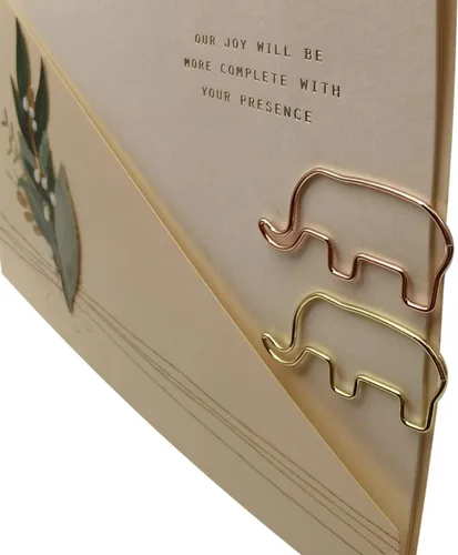 Vista 4 de Clips decorativos con forma de elefante, 60 unidades Lindos regalos de oficina de elefante