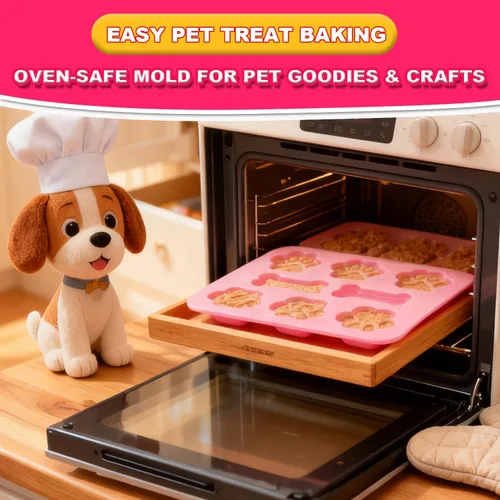 Vista 7 de 3 Moldes de Silicona de Pata de Cachorro y Hueso - Molde Antiadherente para Dulces, Moldes Reutilizables para Cubitos de Hielo para Golosinas
