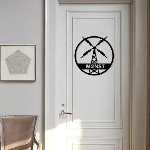 Vista 5 de Señal Personalizada de Lujo para Radio de Jamón, Letrero de Identificación Personalizado, Regalo para Operador Aficionado, Letrero de Identificación