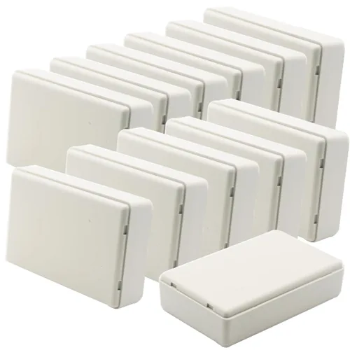 Vista 34 de Zulkit 12 cajas de proyecto de plástico ABS para proyectos eléctricos, caja de conexiones pequeña, color blanco, 2.17 x 1.28 x 0.79 pulgadas
