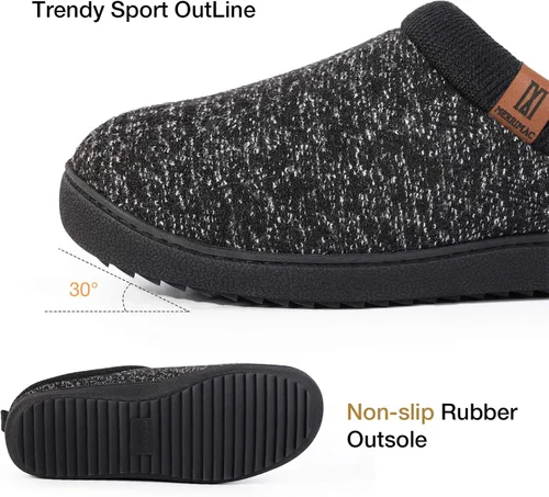 Vista 5 de MERRIMAC Pantuflas antideslizantes de espuma viscoelástica para hombre para interiores