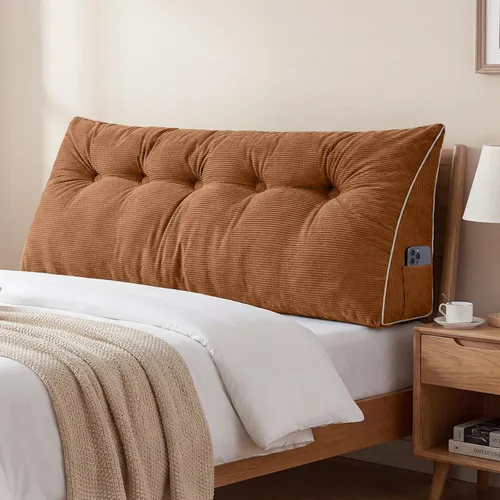 Vista 52 de Sasttie Almohada de Cabecera Full, Almohada de Cuña Cabecera para Sentarse en la Cama, Soporte de Respaldo Cojín Triangular para Leer - Cuenta