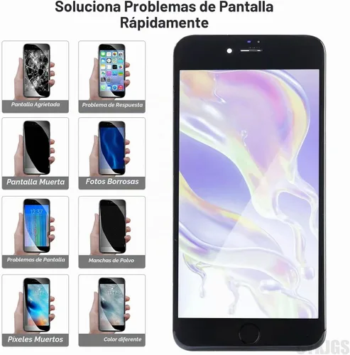 Vista 4 de para iPhone 6S Plus Reemplazo de pantalla de 5.5 pulgadas con botón de inicio, 6splus negro pantalla LCD digitalizador táctil 3D montaje completo