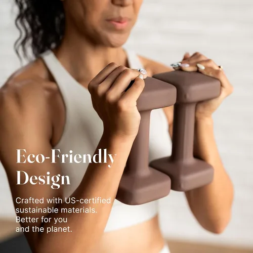 Vista 28 de WeGym SafeGrip - Mancuernas cuadradas con asas antideslizantes, pesas libres estéticas para entrenamientos en casa, diseño estable que evita rodar