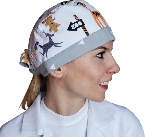 Vista 5 de Meliza Gorra de trabajo hecha de 100 % algodón, ajustable, sombrero de amarre para mujeres y hombres