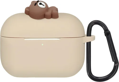 Vista 8 de Wonhibo Funda para Airpod Pro, linda funda Kawaii para Airpod Pro 2019 con llavero para mujer (perro)