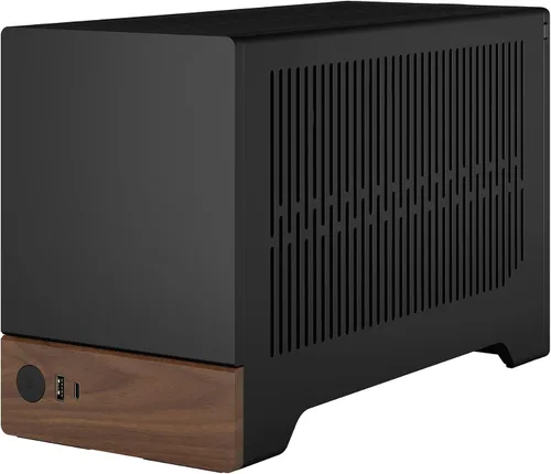Vista 10 de Fractal Design Terra Graphite - Panel frontal de madera de nogal - Factor de forma pequeño - Carcasa para juegos Mini ITX - Cable elevador PCIe 4.0