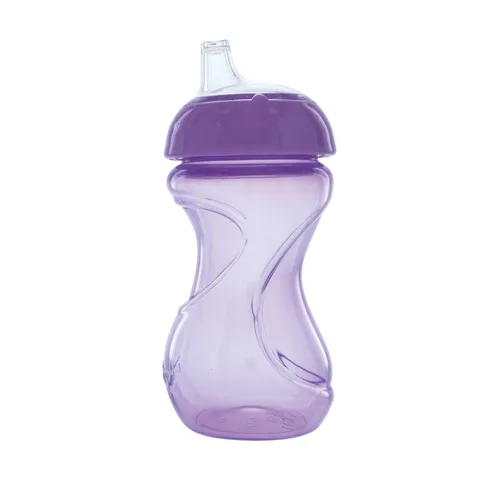 Vista 3 de Nuby Mini Gripper - Vaso de silicona suave con boquilla de 6 onzas sin derrames, 6 onzas, para niñas, 6 meses