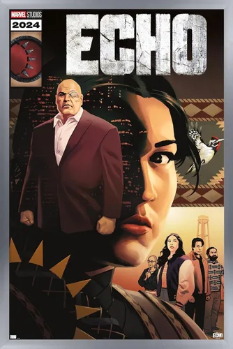 Vista 11 de Trends International Marvel Echo - Póster de pared con portada de cómic, 22.4 pulgadas de largo x 14.7 pulgadas, versión enmarcada en madera