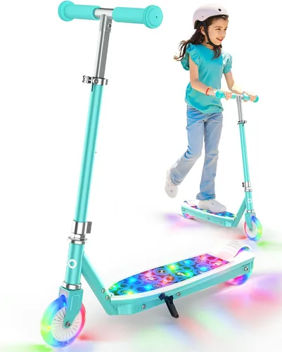 Vista 8 de Gyroor KS2 Kids Electric Scooter – 5 MPH Safe Speed, Foot Sensor Start, LED Lights, Adjustable Handlebar, 2 Hr Fast Charge, UL2272 Certified, Ages