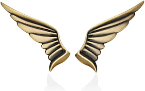 Vista 10 de 1 par de calcomanías de coche de ala de ángel, halcón, águila, emblema de coche, calcomanía de metal, insignia 3D, calcomanías para automóvil Negro