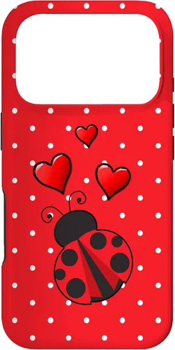 Vista 30 de Ladybug - Carcasa para iPhone 17, diseño de lunares rojos y blancos