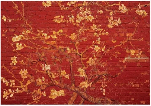 Vista 17 de Wall26 - Papel tapiz en color cobre con estampado de "Almendro en flor" de Vincent Van Gogh