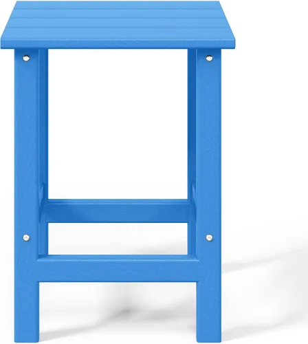 Vista 6 de WestinTrends Malibu - Mesa auxiliar cuadrada para exterior para silla Adirondack, azul pacífico Versatile Patio Accent Table Suitable for Indoor