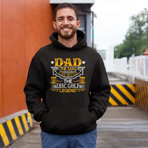 Vista 3 de Dad The Man The Myth The Disc Golf Legend Sweatshirt Outerwear, Disc Golf Hoodies