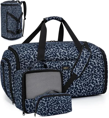 Vista 8 de Bolsa de ropa convertible para viajes, mochila 4 en 1 para mujeres y A-Negro