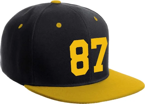 Vista 203 de Número de equipo modificado para requisitos particulares del jugador del color del sombrero del Snapback de la visera plana clásica de la visera