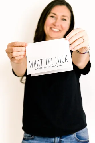 Vista 5 de Oh Shirt and More LLC What The Fuck would I do without you?, divertida tarjeta de felicitación con sobre, divertida tarjeta de felicitación