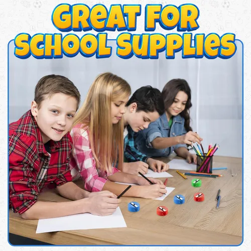 Vista 6 de Bedwina Sacapuntas a granel – Paquete de 144 sacapuntas de color de bolsillo tamaño mini manual para niños, plástico y colorido para recuerdos