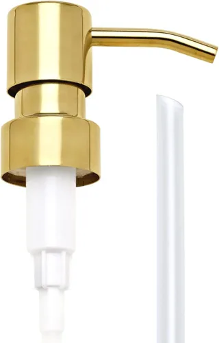 Vista 9 de Reemplazo de bomba dispensadora de jabón dorado, con acabado cepillado, acero inoxidable 304, dispensador de jabón líquido para manos y loción