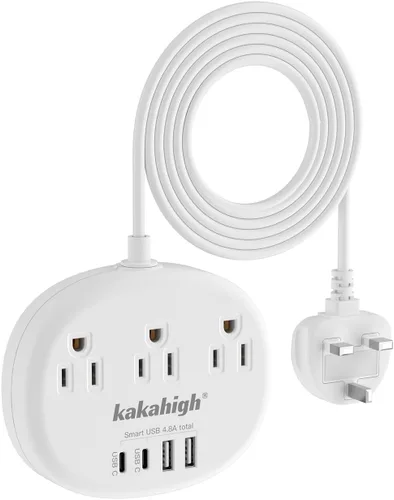 Vista 11 de Adaptador de enchufe multipaís, adaptador de corriente internacional de 3