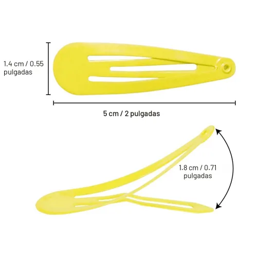 Vista 5 de 120 pasadores Funtopia de 2 pulgadas de color caramelo y accesorios de metal antideslizantes para el cabello para niños, adolescentes y mujeres