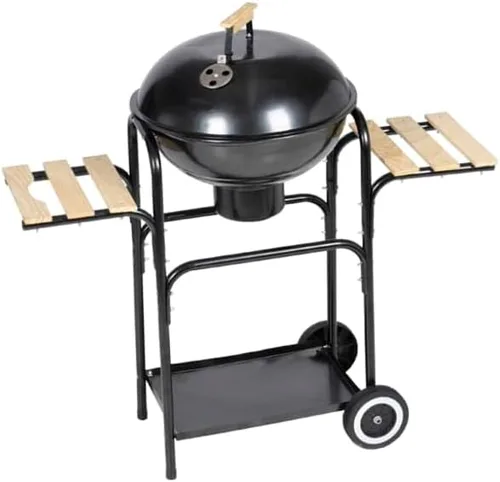 Vista 10 de Ahumador de carbón para barbacoa con estante inferior negro (estilo N) -AA