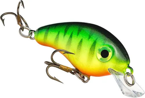 Vista 8 de Strike King Señuelo de pesca Bitsy Pond Minnow Crankbait, 3/32 oz, irresistible para los peces Chartreuse con espalda negra