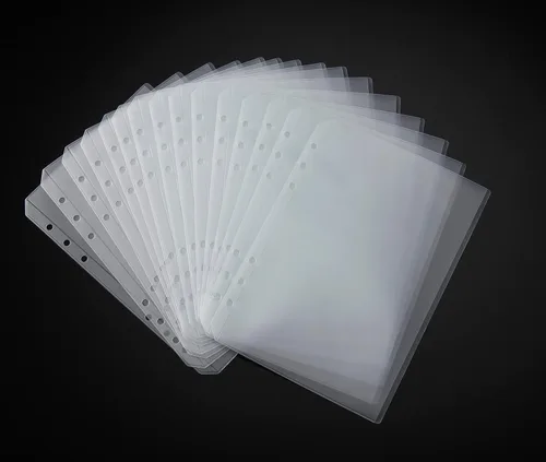 Vista 2 de UMSICHT 15 piezas de bolsillos para carpeta A5 sin cremalleras, sobres presupuestarios sin cremallera para sistema de efectivo, bolsa para carpeta