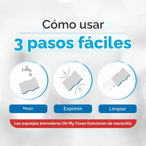 Vista 7 de Borrador de esponja mágica extra duradero (paquete de 100) - Almohadillas Depurador de espuma gruesa de ultra densidad para paredes, ducha, bañera