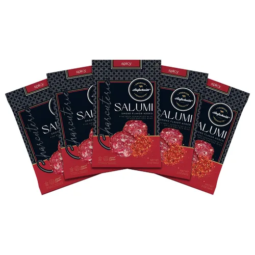 Vista 10 de Aufschnitt Meats Kosher Salumi - Salchicha en rodajas, carne de embutidos - Carne fermentada fina - 2 onzas, original, paquete de 12