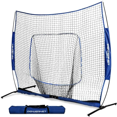 Vista 8 de PowerNet Pro One Piece Softball Baseball Net, Portable Baseball Training Equipment, Hitting, Throwing & Pitching Net with Carrying Bag