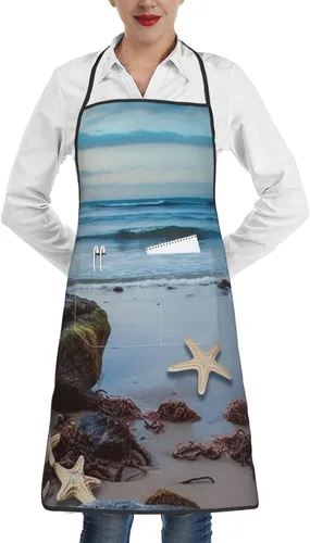 Vista 11 de Kitchen Cooking Aprons for Women Men Monkey Waterproof Bib Apron with Pockets Adjustable Chef Apron