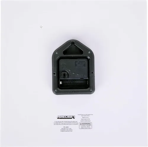 Vista 2 de Accutime Reloj de pared cuadrado Minecraft Grass Block