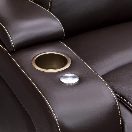 Vista 6 de Seatcraft Colosseum - Sofá marrón con mesa plegable